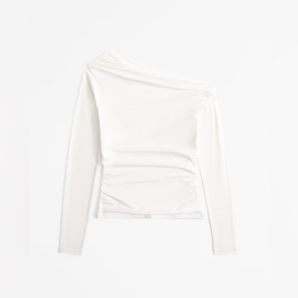 Abercrombie Long Sleeve Off-the-shoulder Draped Top